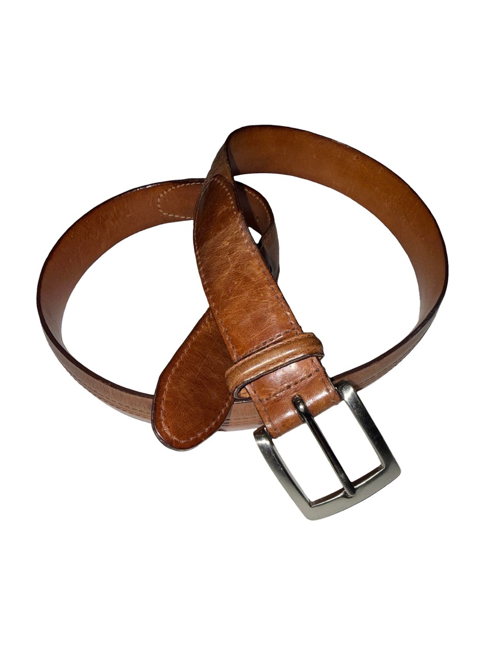 Vintage Cole Haan Brown Tan Leather Belt Mens 34 England Style A0879